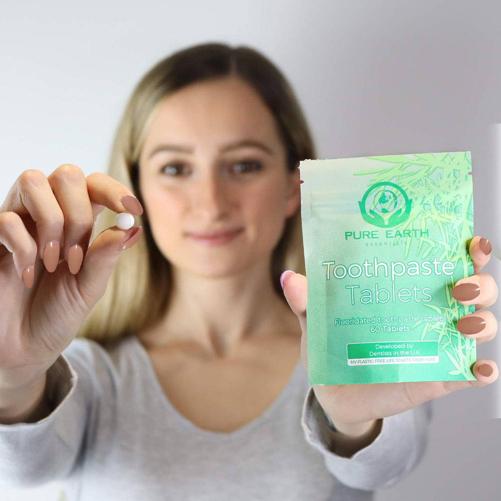 Recyclable paper bag packaging for toothpaste tablets