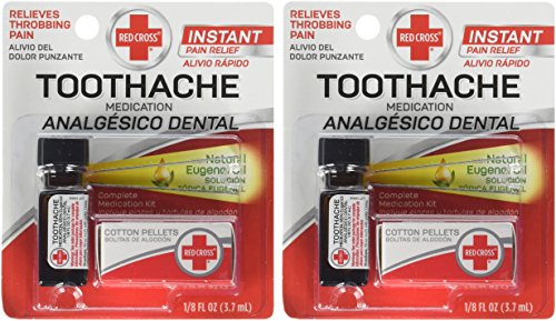 Red Cross Toothache Kit packed for two