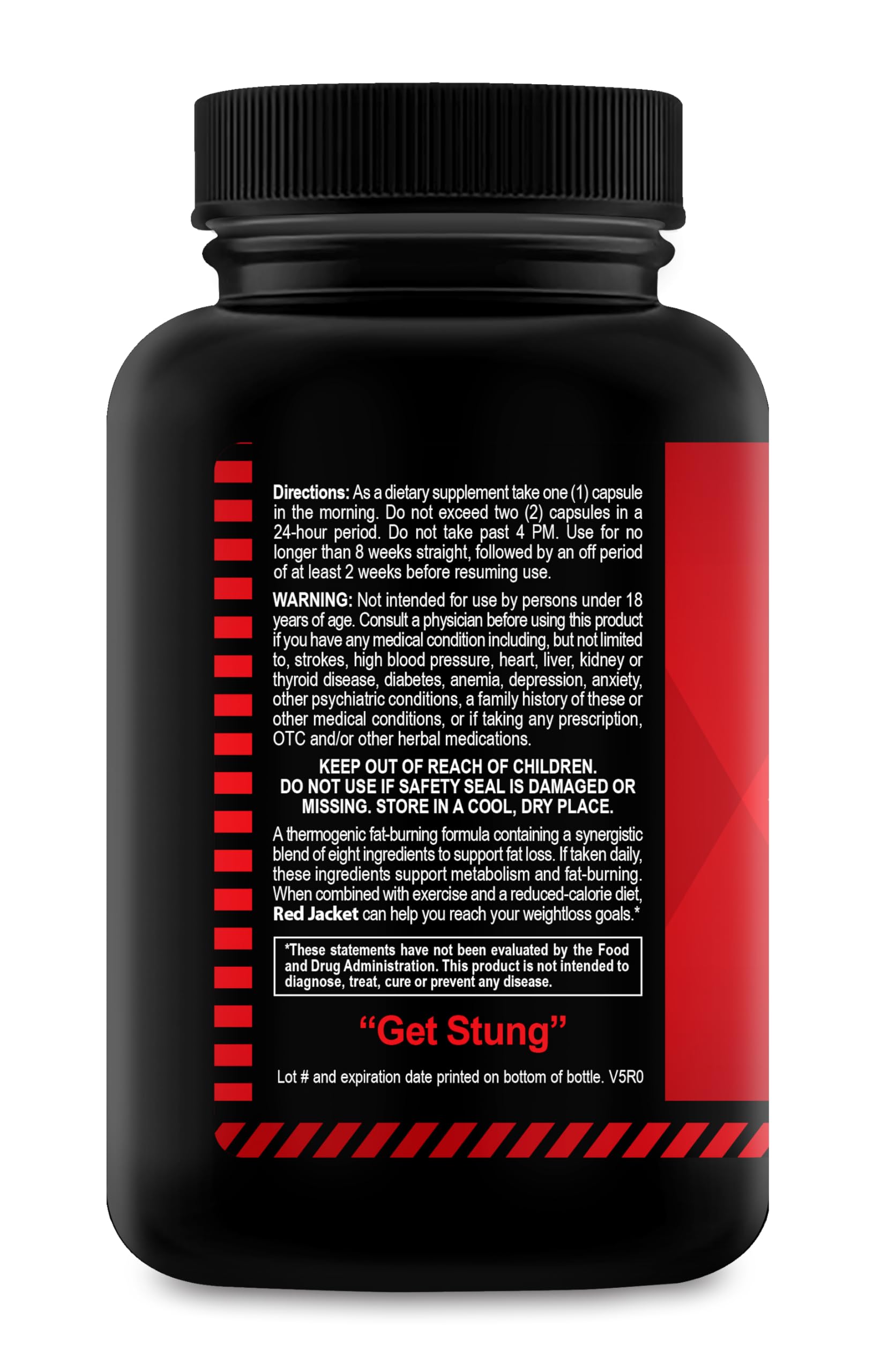 Front packaging view of Red Jacket Thermogenic Fat Burner