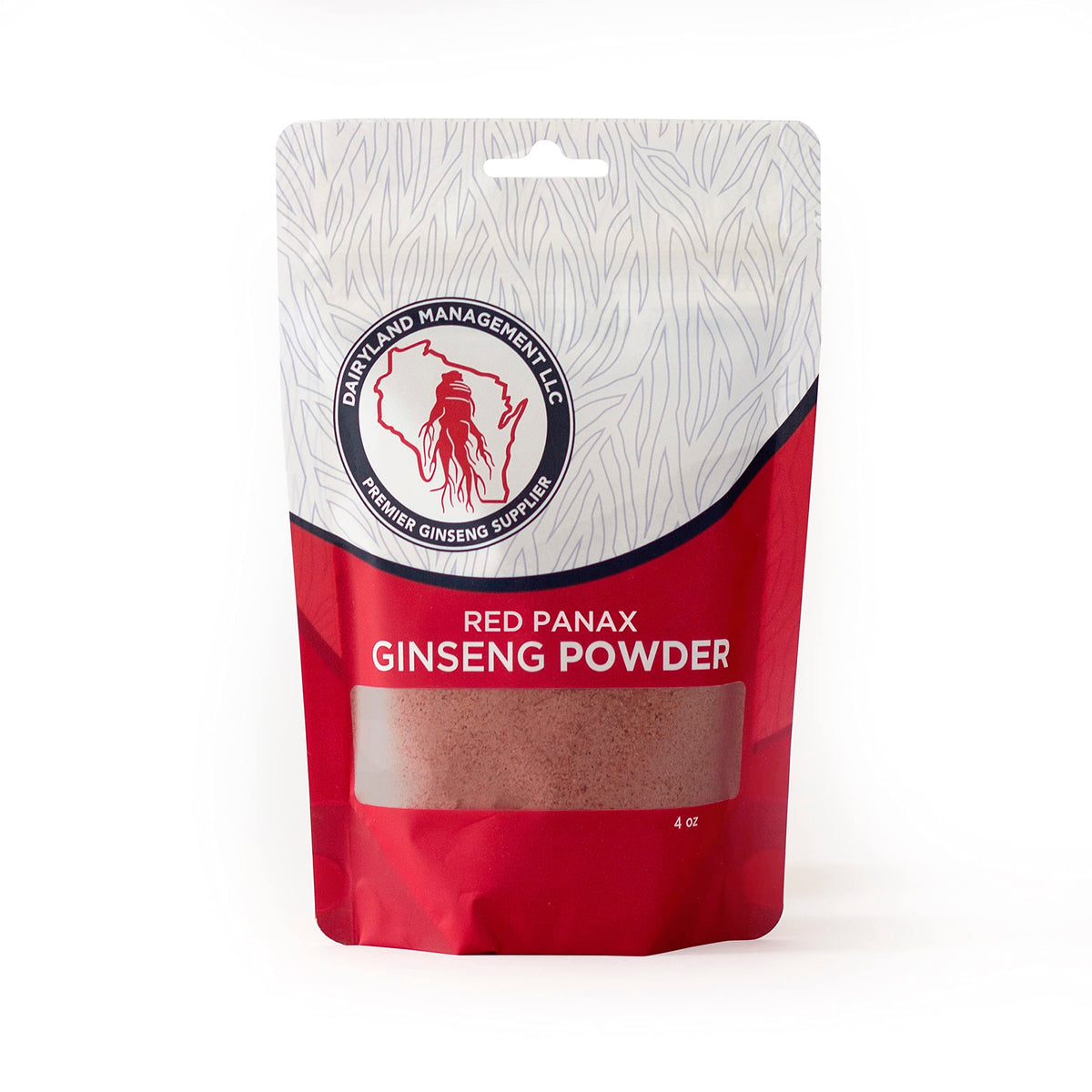 Red Panax Ginseng Powder 8 oz jar with label
