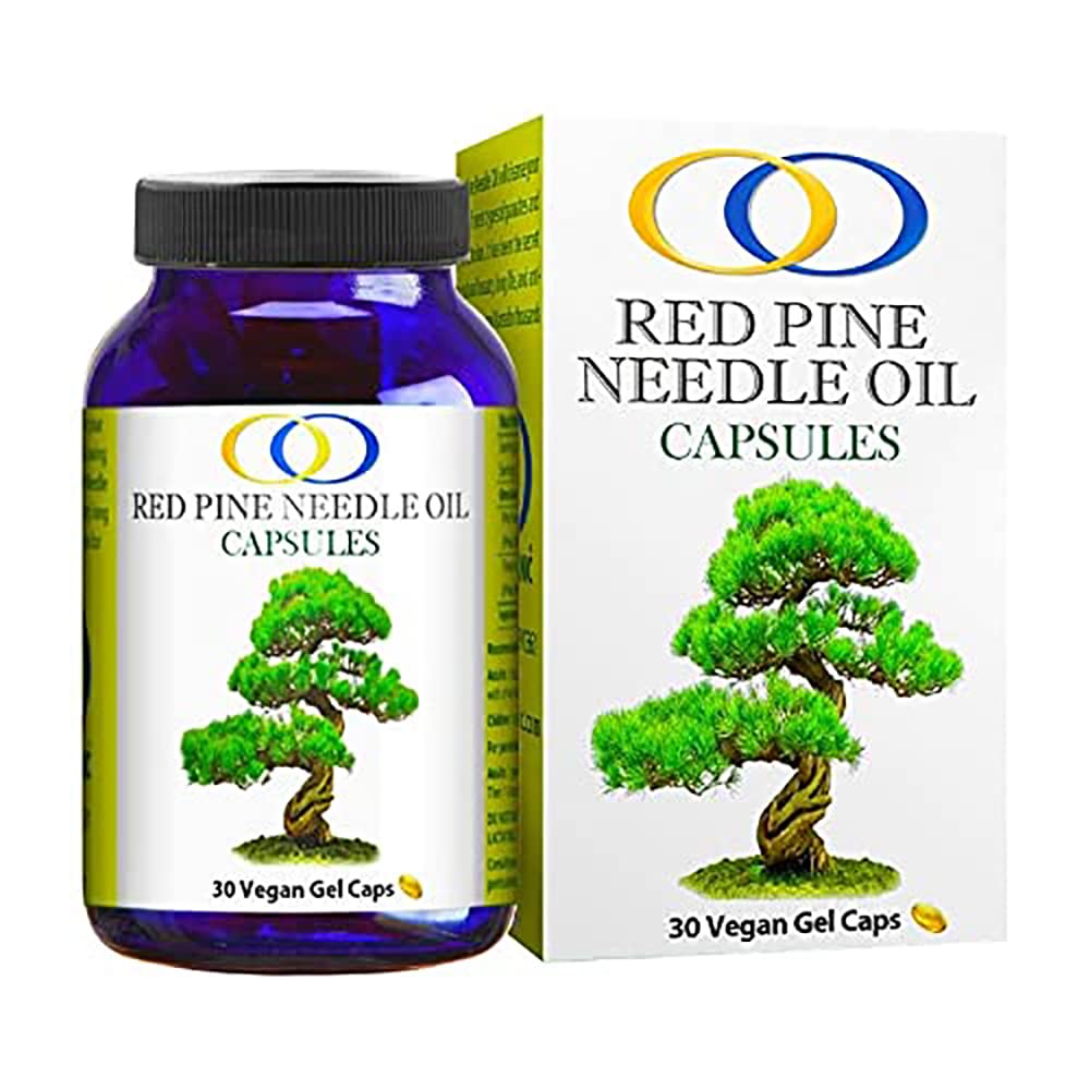 Optimally Organic Red Pine Needle Oil Capsule bottle front view