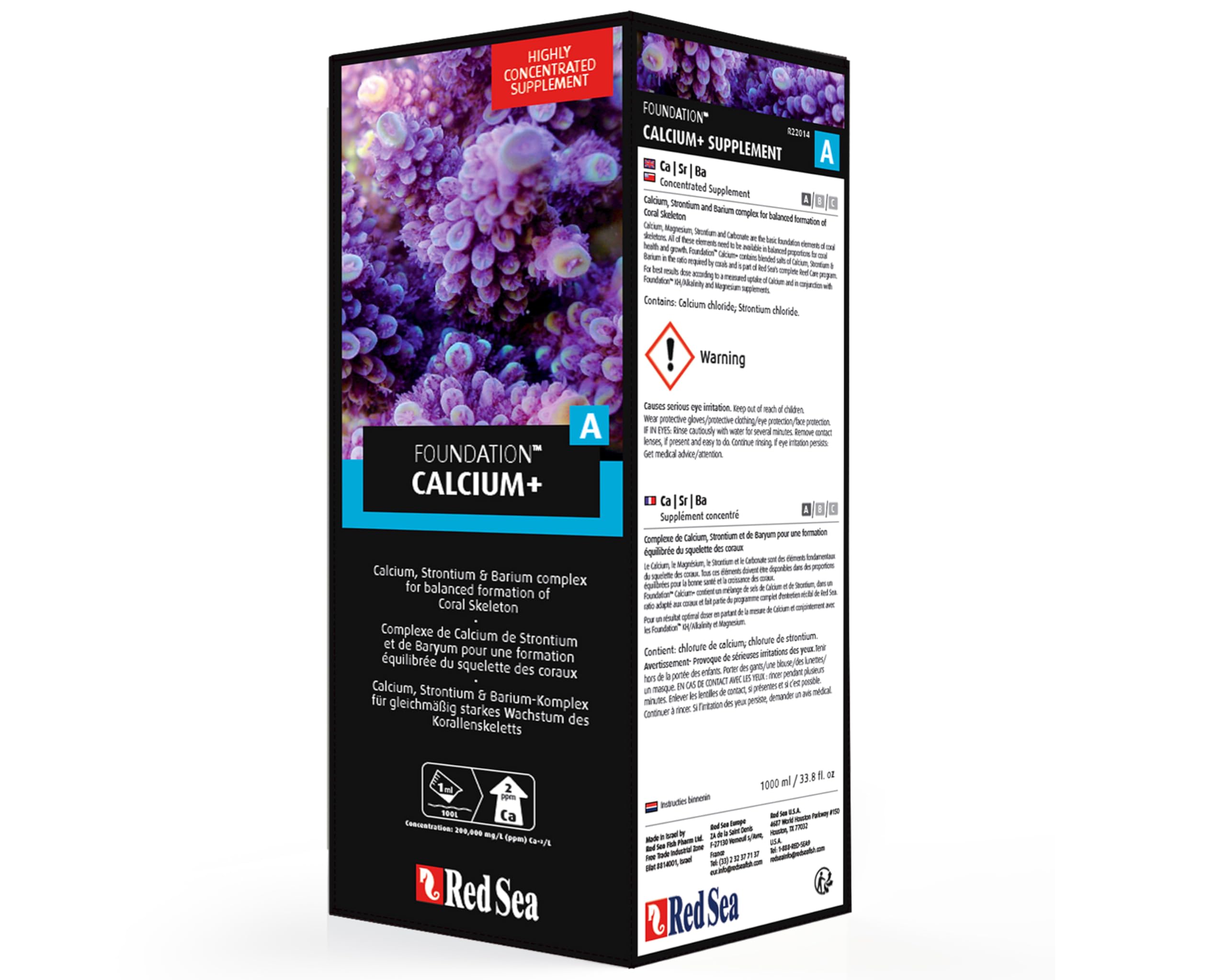 Vibrant coral growth in a reef tank with supplement usage