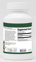 Close-up of ingredients: gelatin, water, Red Vine Leaf - 450 mg