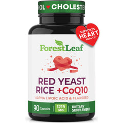 Red Yeast Rice 1215 mg capsules bottle label