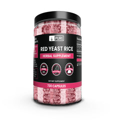 Red Yeast Rice capsules in a bottle