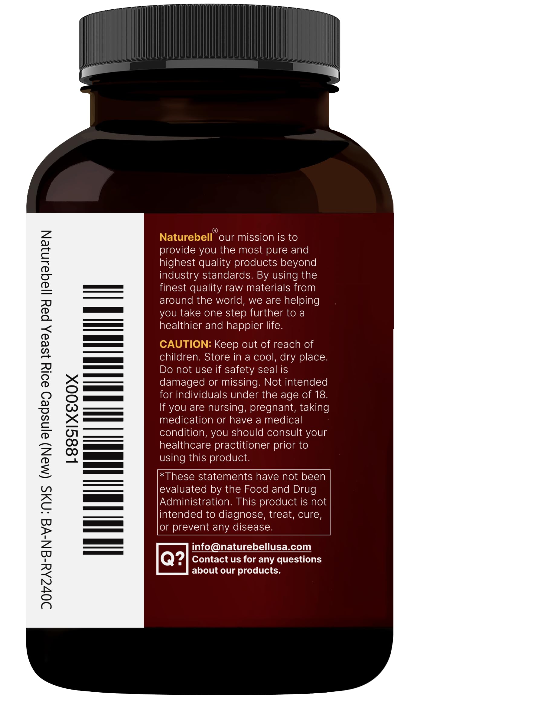 Third-party lab tested seal on bottle label