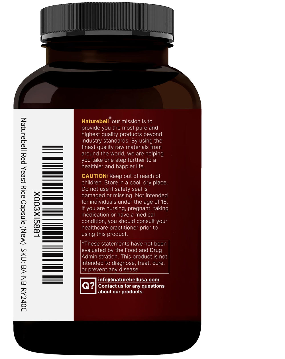 Third-party lab tested seal on bottle label