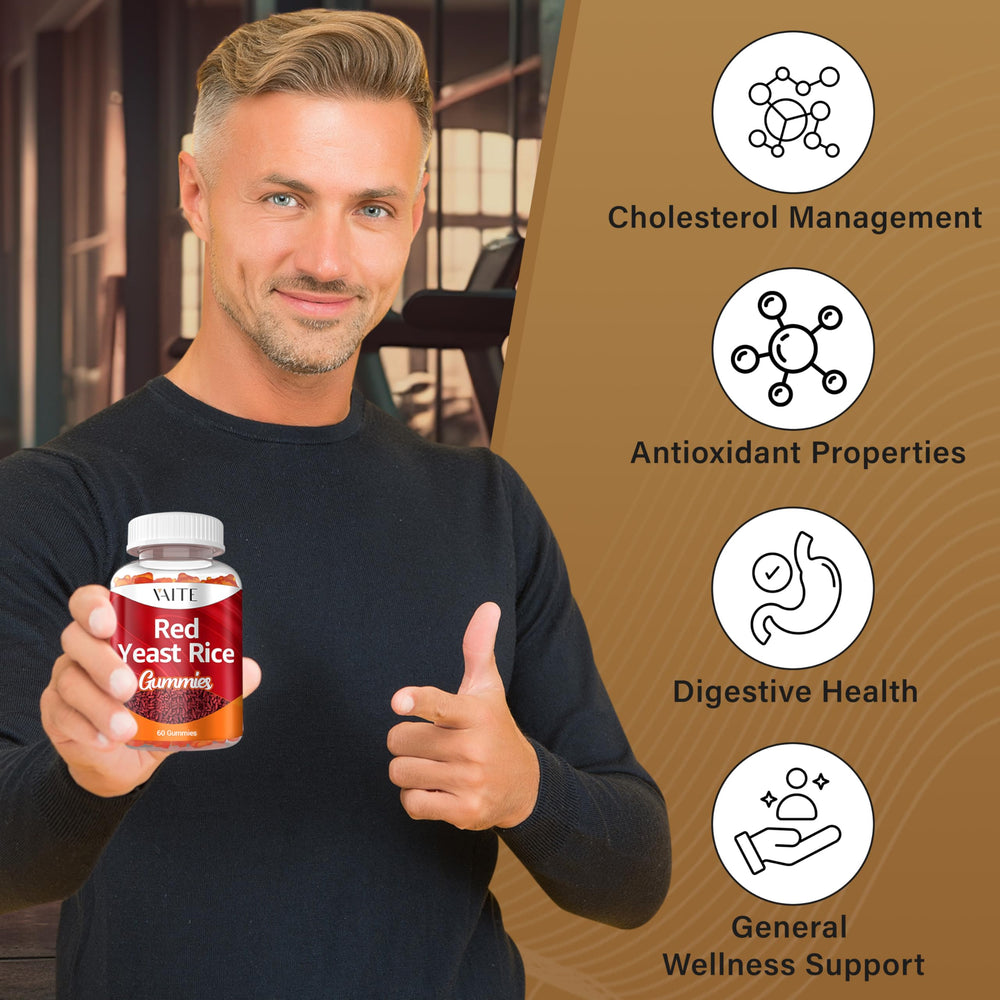 Product packaging showing label and gummies