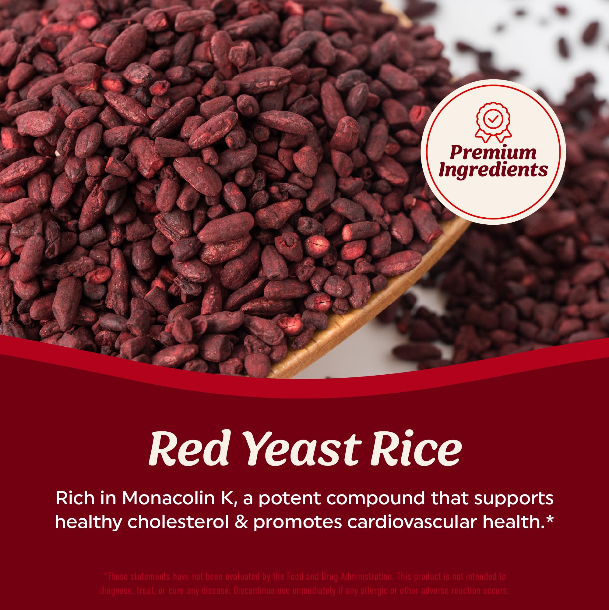 Ingredients list for Red Yeast Rice with CoQ10 and Omega-3