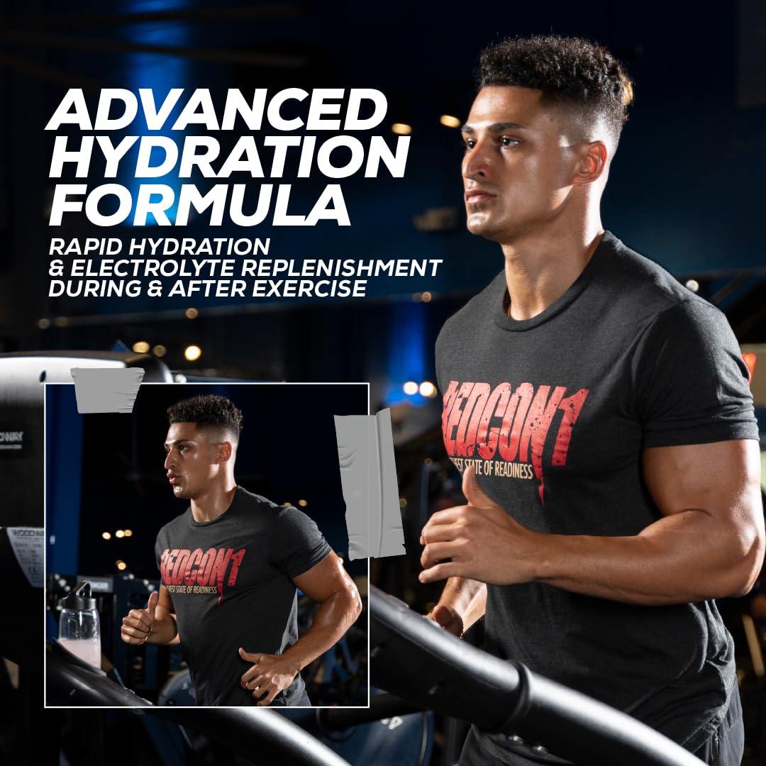 REDCON1 Canteen powder dissolving – quick mix for fast hydration during workouts.