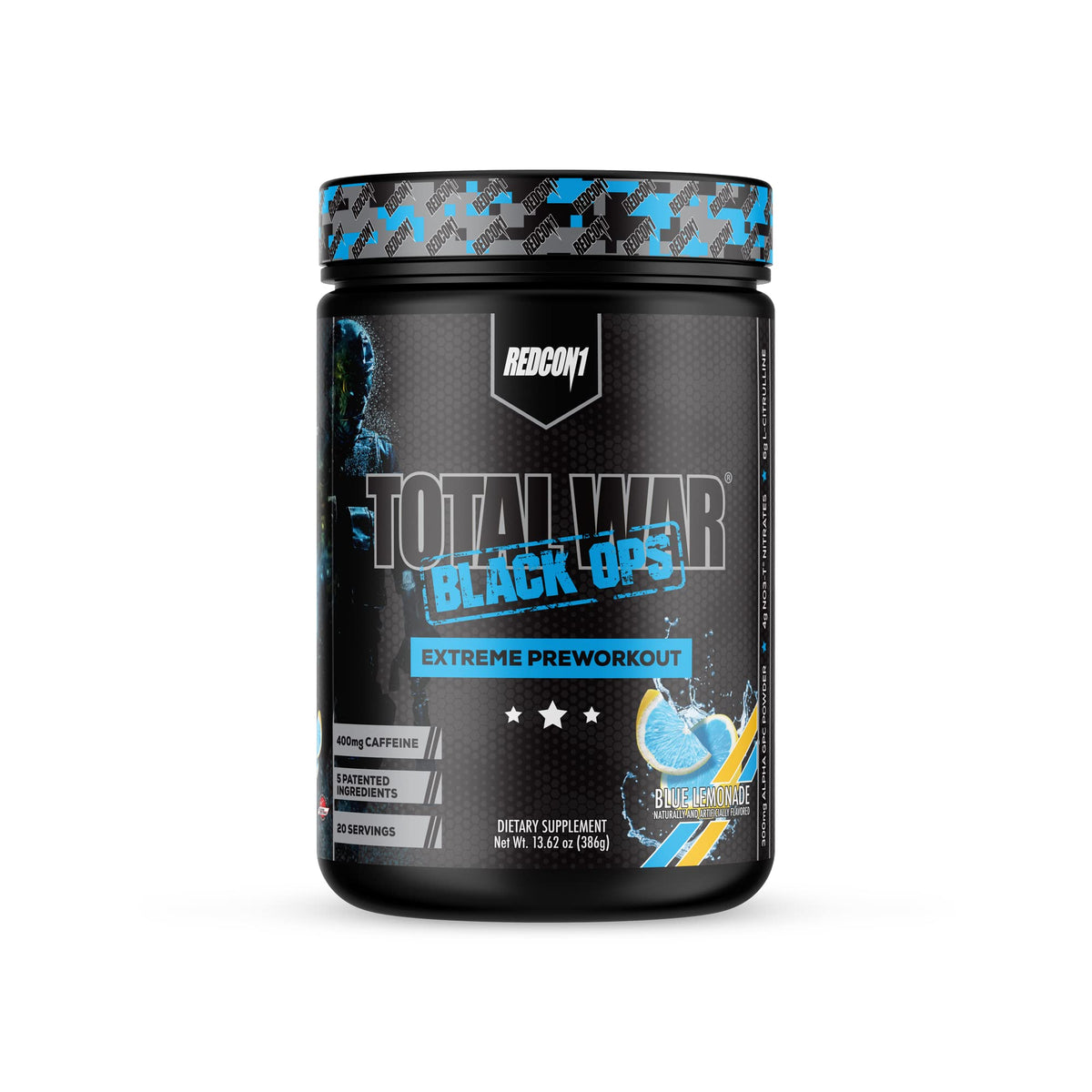 REDCON1 Total War Black Ops tub front boosts energy for intense workouts