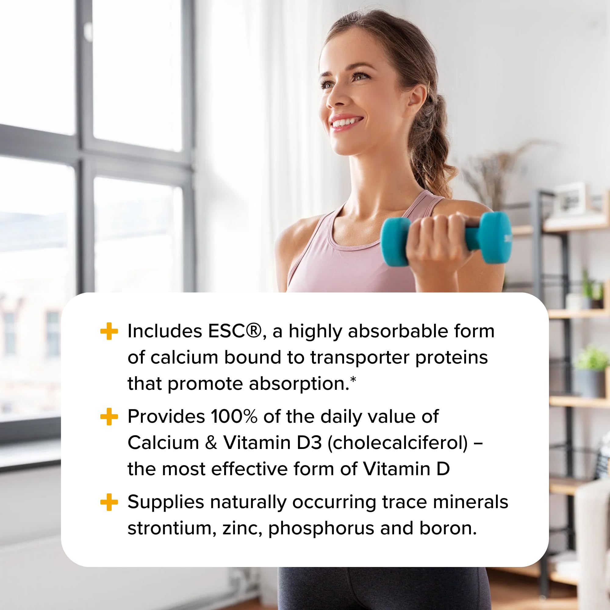 Redd Remedies Calcium Mag + D egg-shell calcium ingredients highlight a natural calcium source