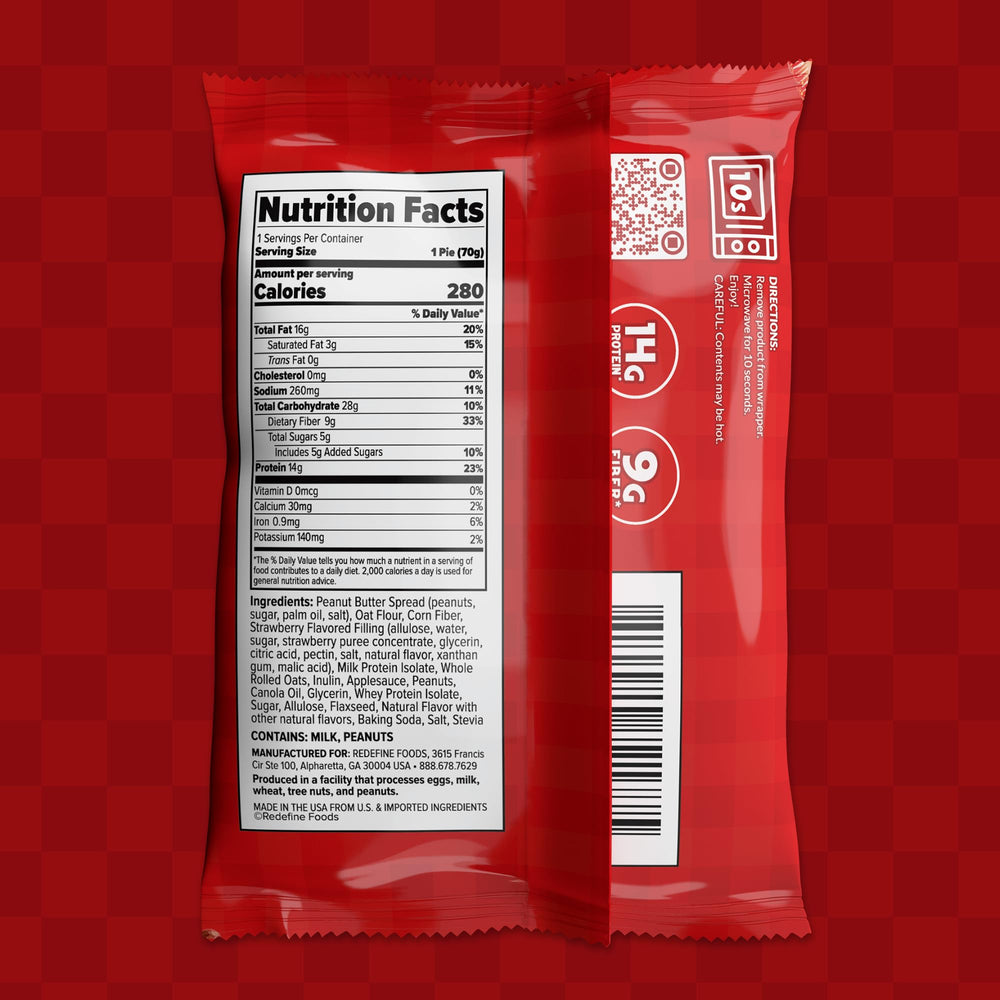 REDEFINE Oatmeal Protein Pie on-the-go pouch demonstrates mess-free snacking