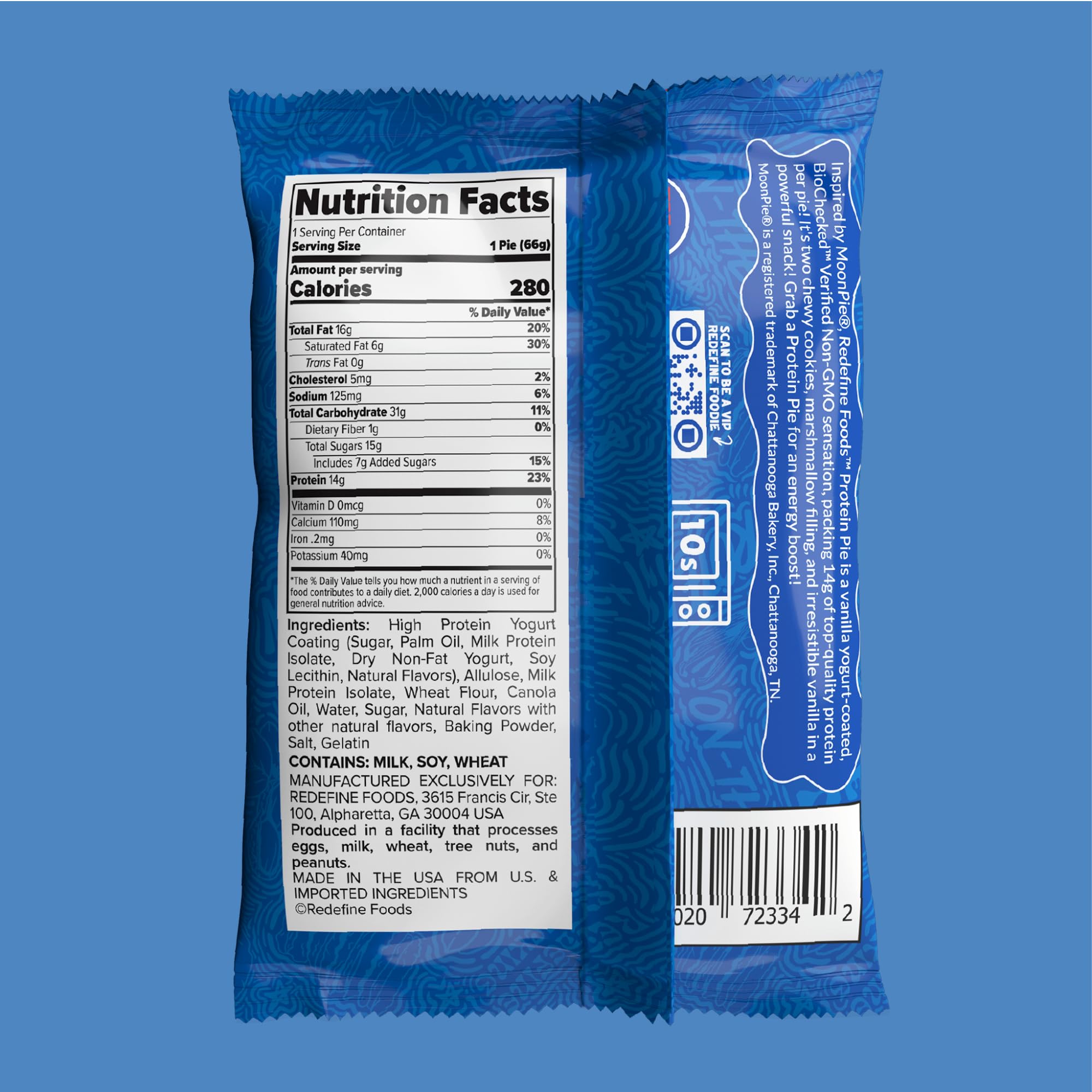 REDEFINE Protein Pie MoonPie Vanilla wrapped serving captures portable snack option