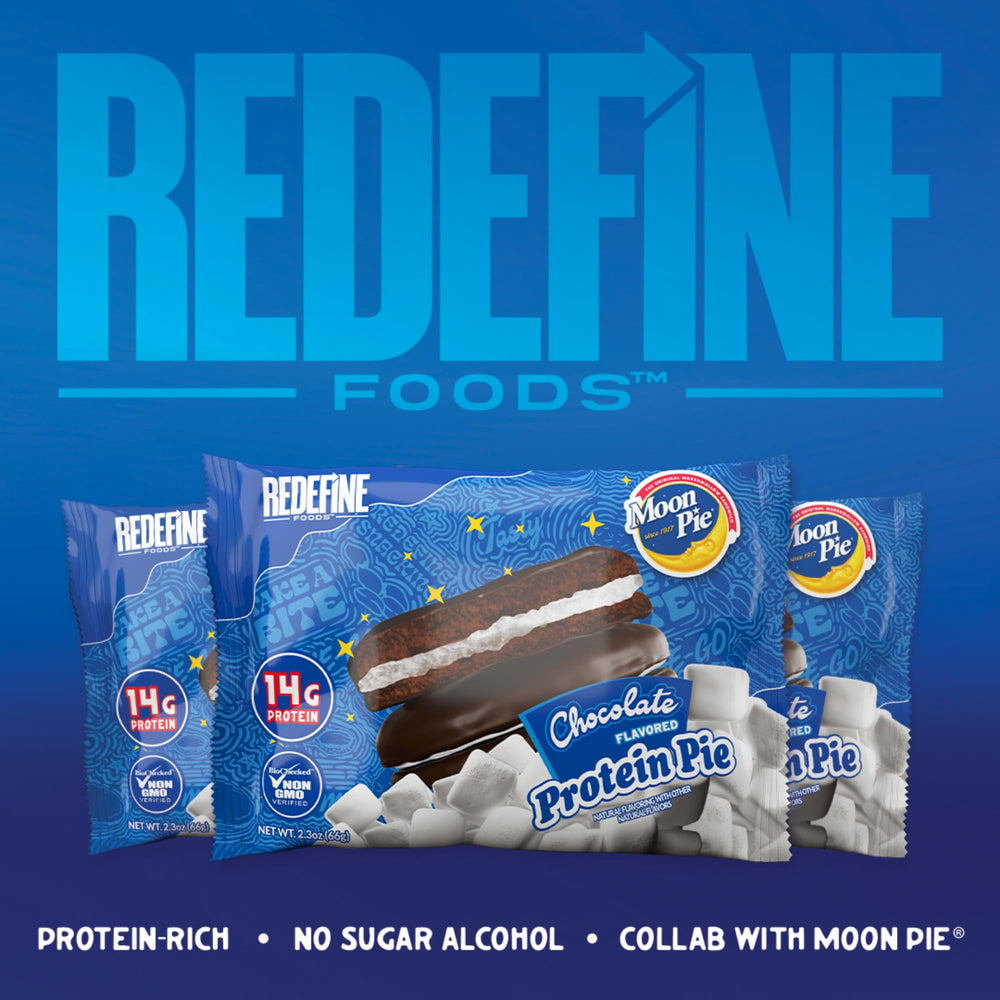 REDEFINE Protein Pie portion-serving image illustrates controlled portions for daily use.