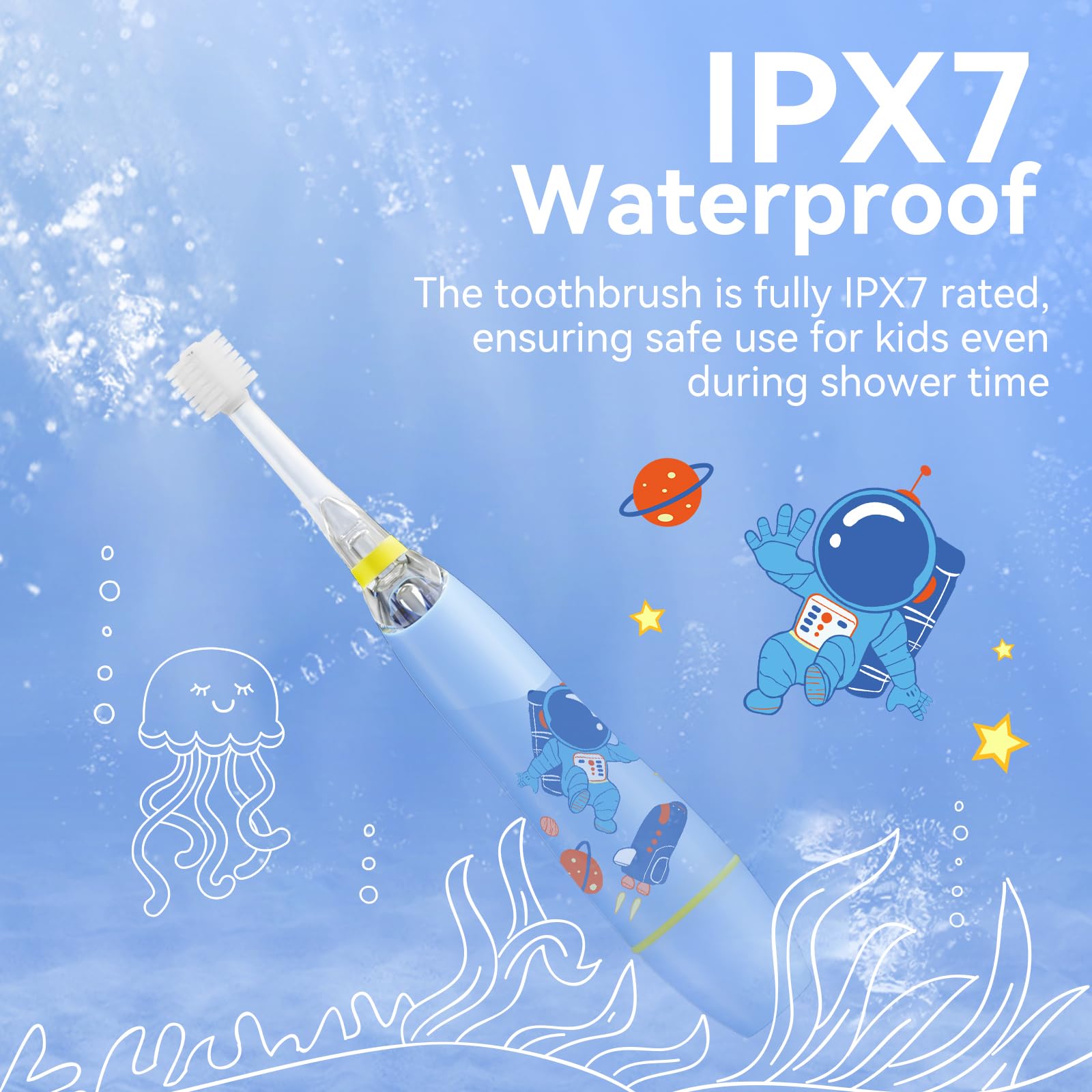 IPX7 waterproof design for easy cleaning and travel
