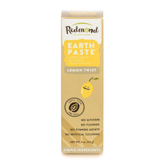 Redmond Earthpaste Lemon Twist natural non fluoride toothpaste 4 oz tube 6 pack
