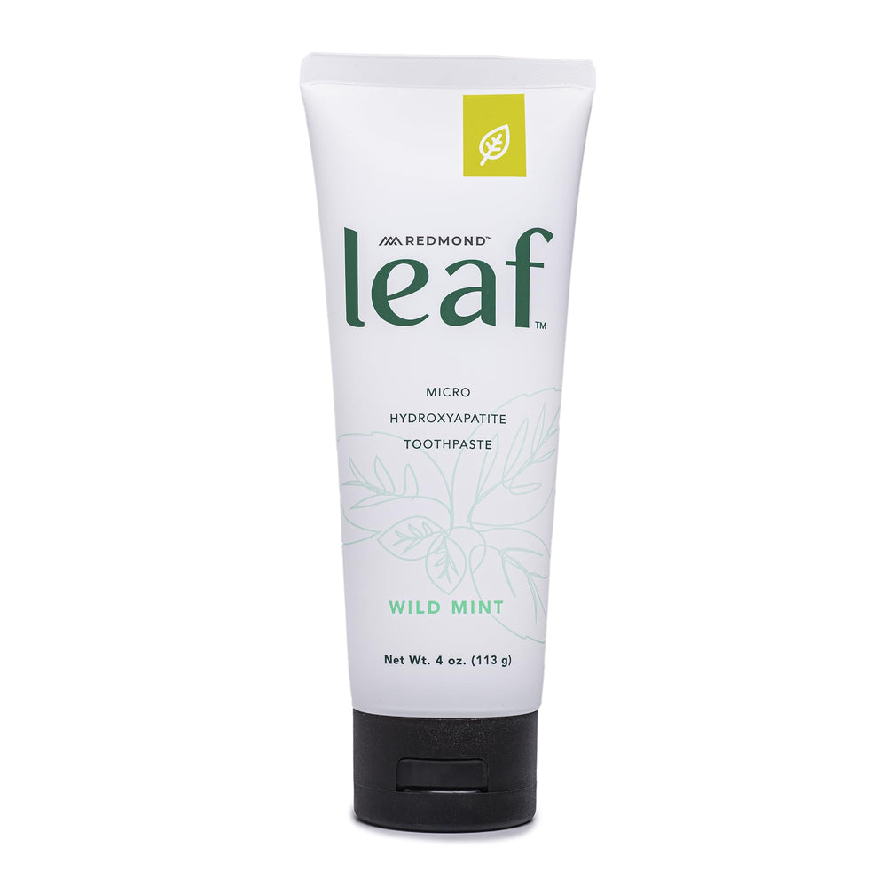 Redmond Leaf Micro Hydroxyapatite Toothpaste Tube in Wild Mint flavor