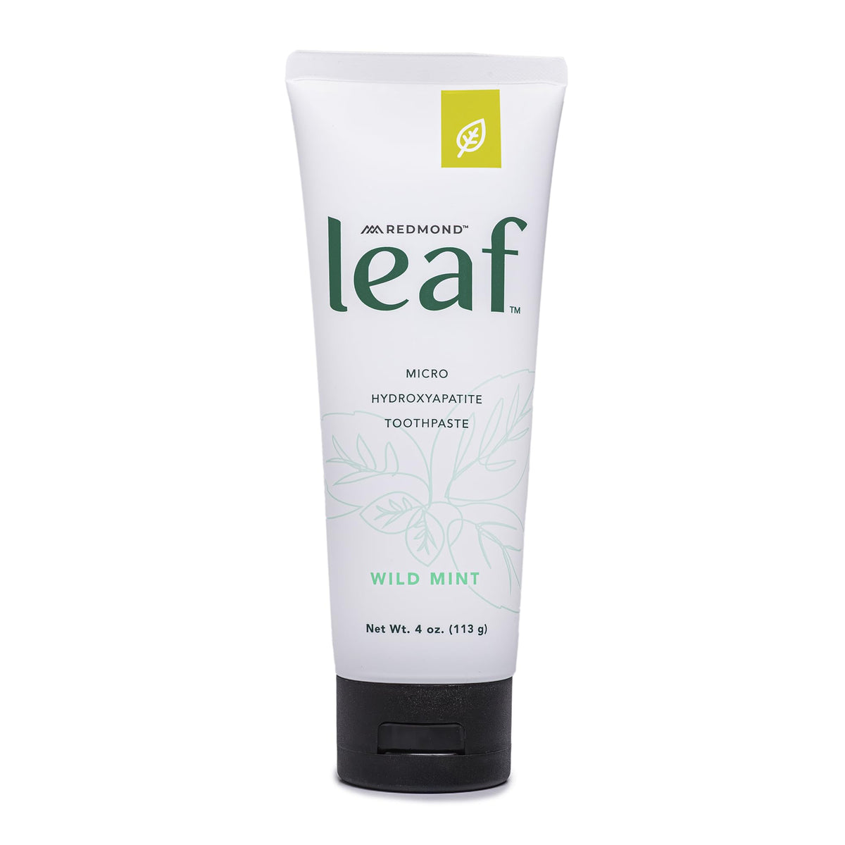 Redmond Leaf Micro Hydroxyapatite Toothpaste Tube in Wild Mint flavor