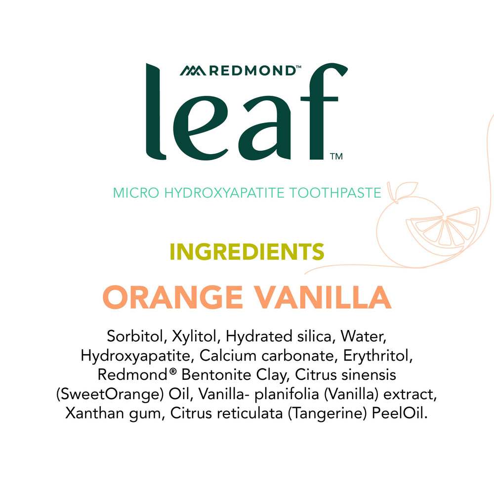 Orange Vanilla scent illustration for Redmond toothpaste