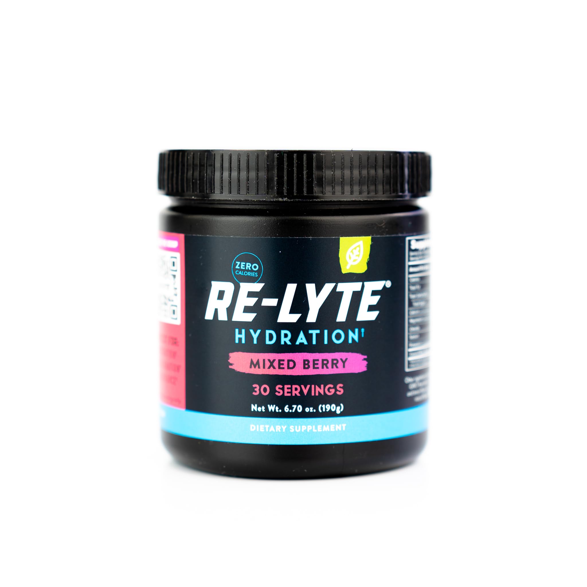 Front view of REDMOND Re-Lyte Electrolyte Drink Mix Mixed Berry jar