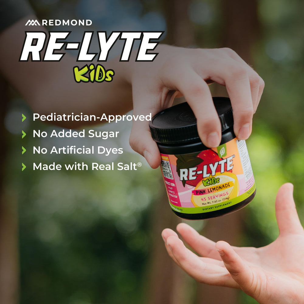 Serving scoop and pink lemonade powder imagery