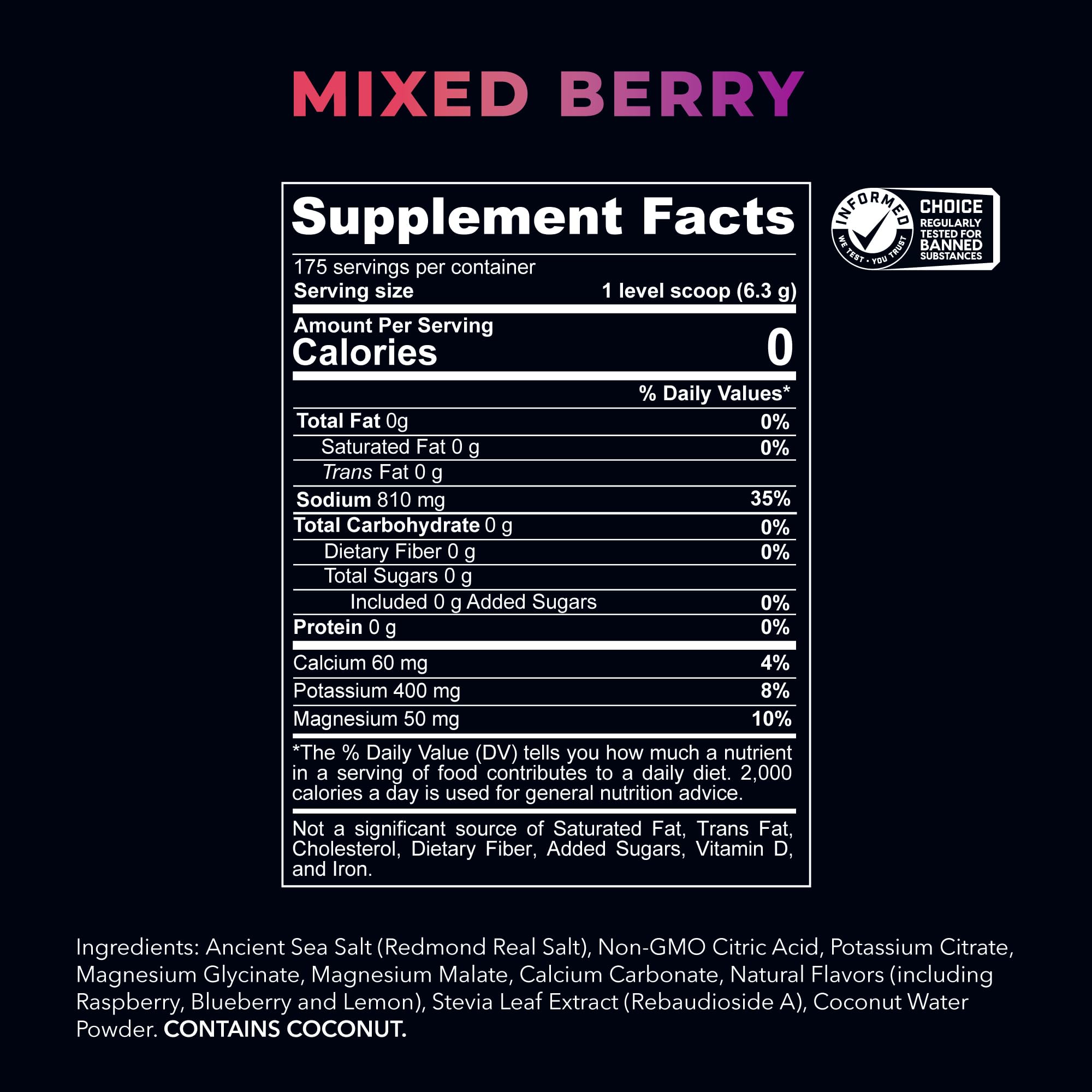 REDMOND Re-Lyte mixed-berry powder dissolving in water for efficient hydration