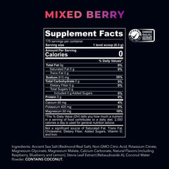 REDMOND Re-Lyte mixed-berry powder dissolving in water for efficient hydration