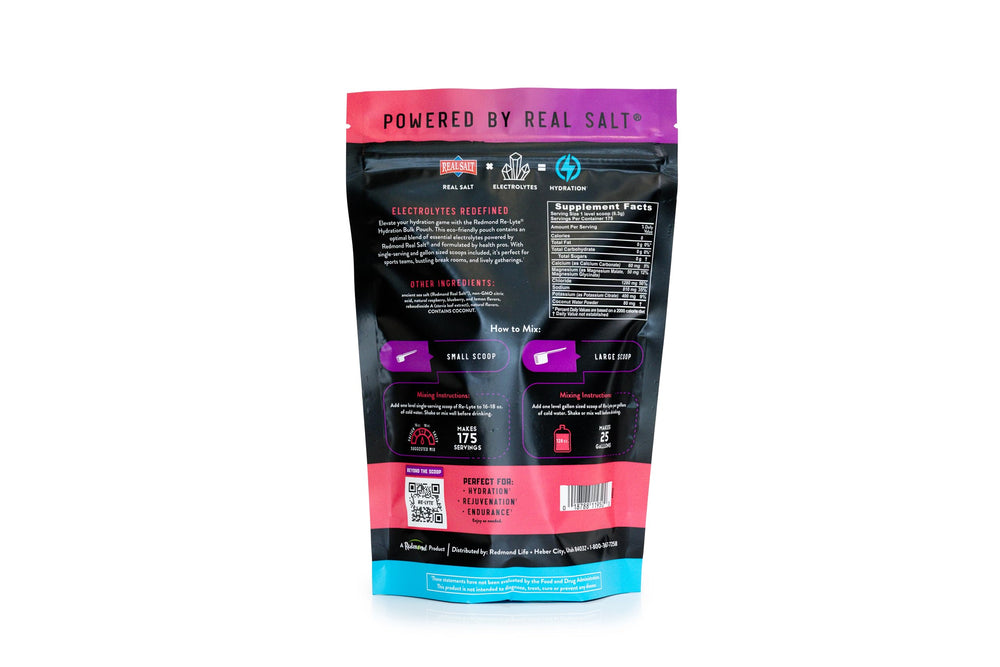 REDMOND Real Salt crystals shown as mineral-rich sea salt for hydration blends