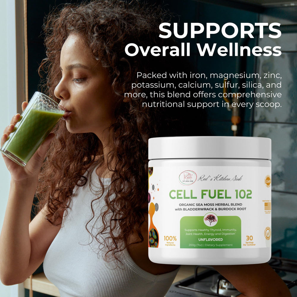 Sea moss, bladderwrack, and burdock root blend