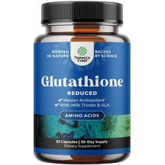 Bottle of Reduced Glutathione Supplement with Milk Thistle 500 mg
