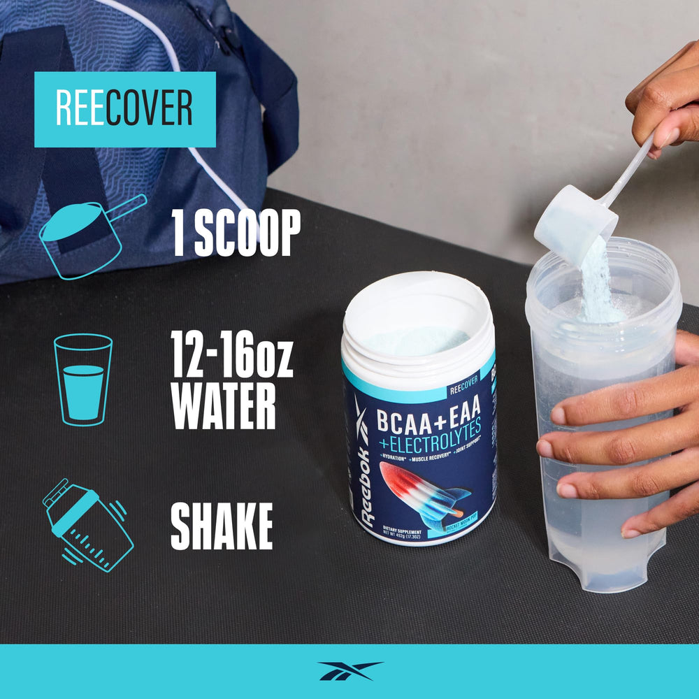 Athlete drinking REECover after a workout