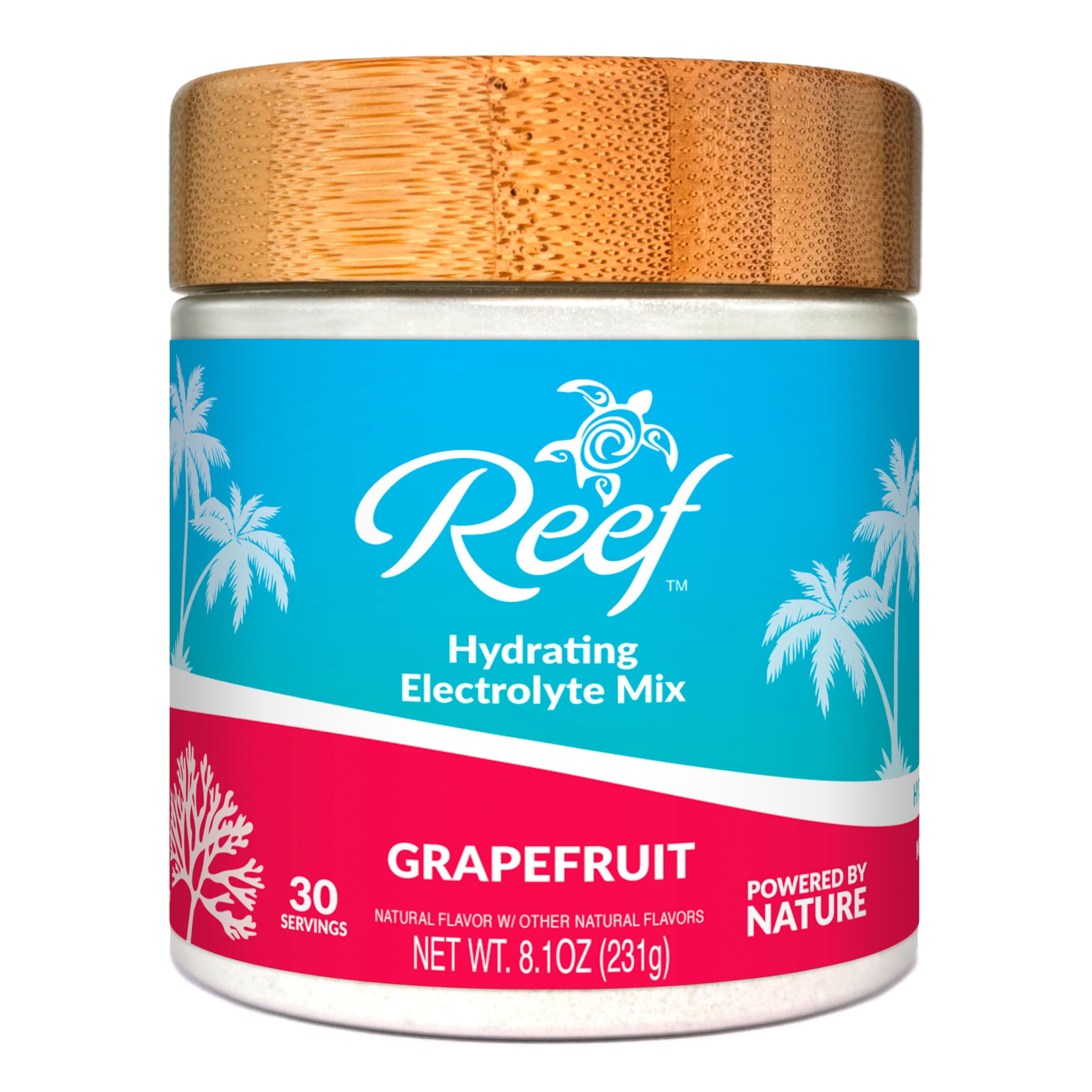 Reef Replenish Grapefruit electrolyte drink mix packaging front view