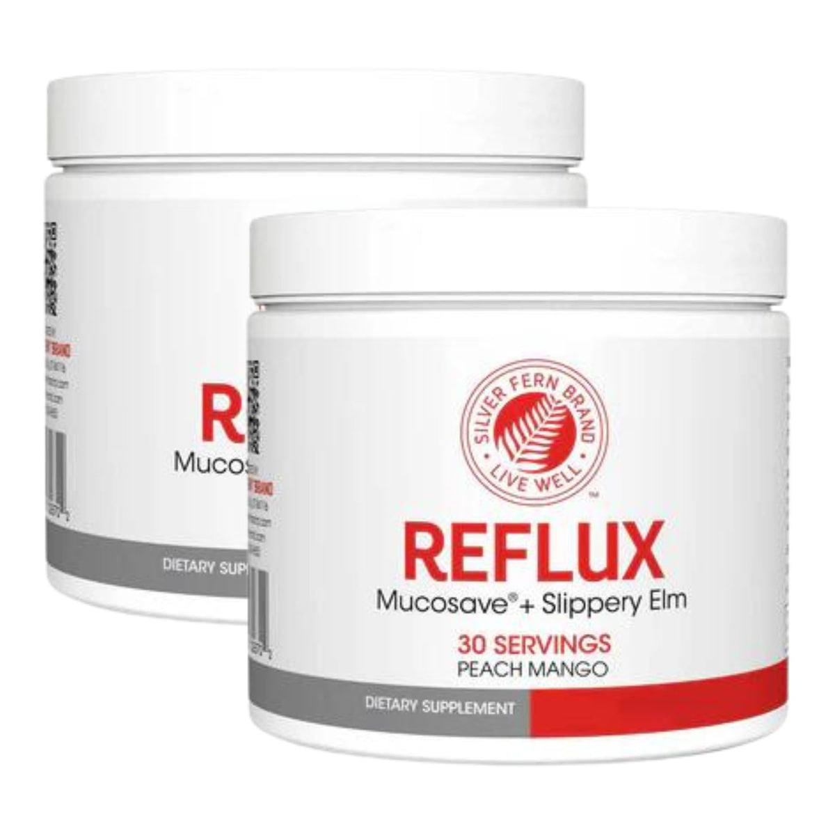 Reflux Digestive Supplement Peach Mango tub - front view