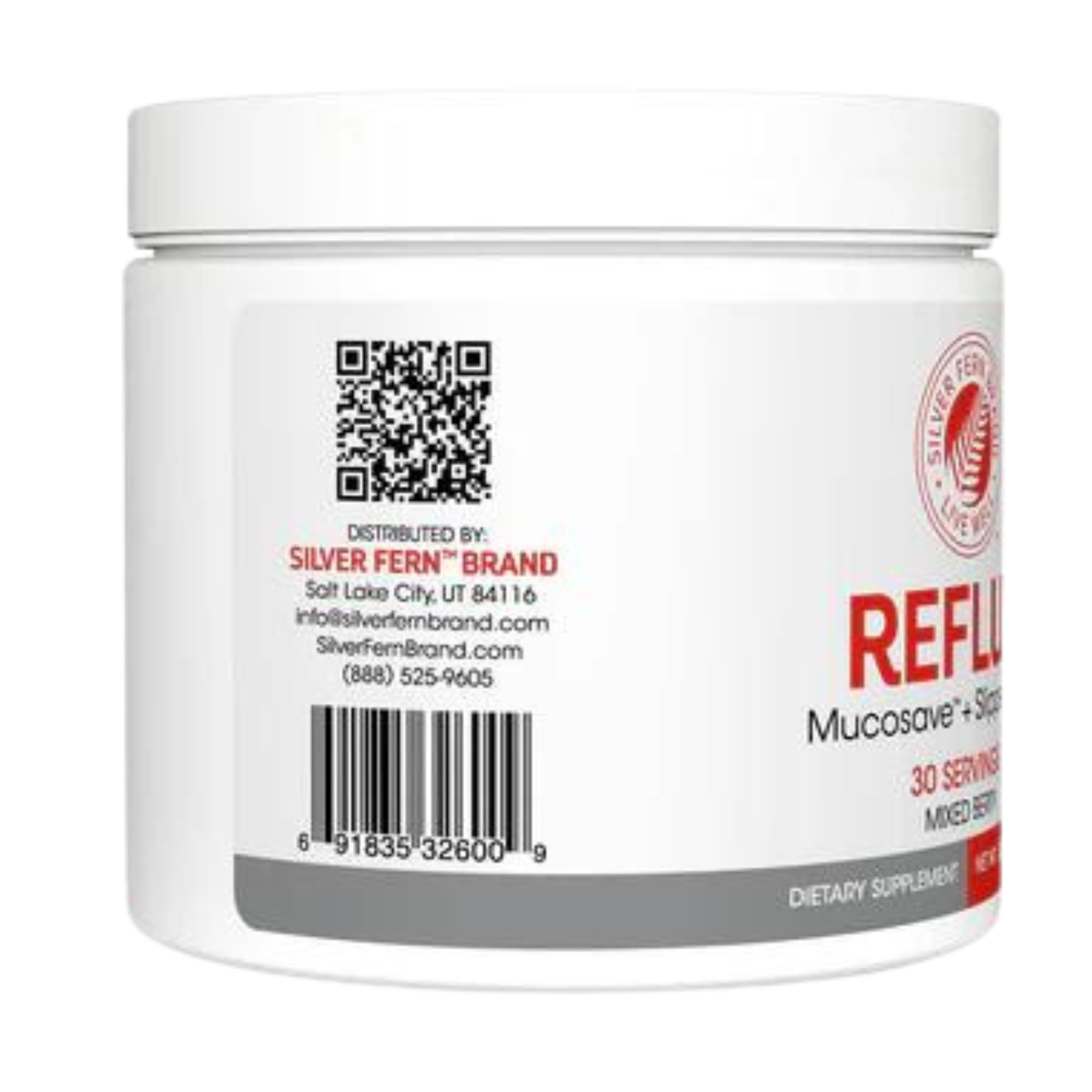 Reflux Digestive Supplement Peach Mango tub - side view