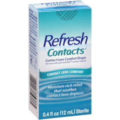 REFRESH Contacts Comfort Moisture Drops 0.40 oz, Pack of 2
