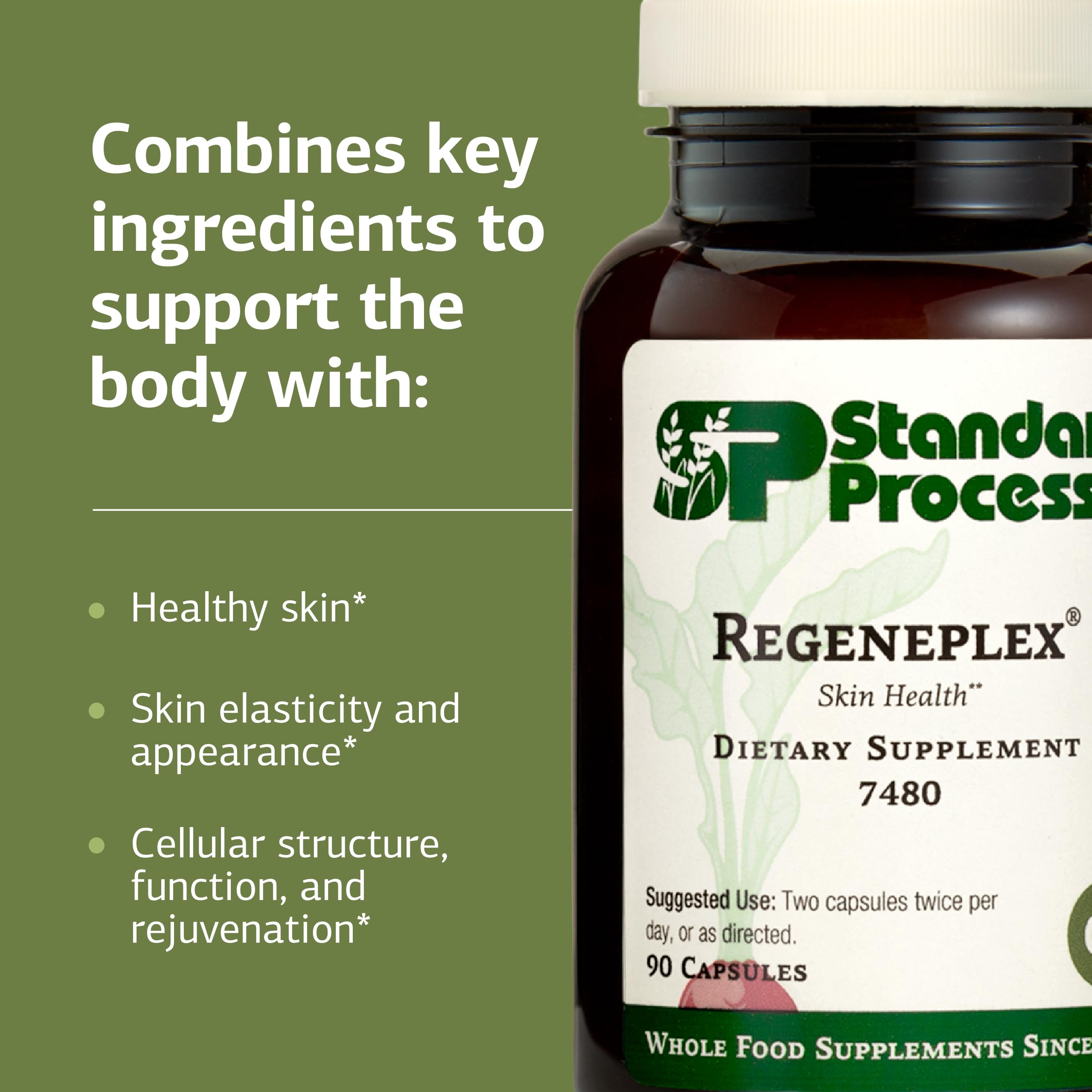 Graphic showing skin elasticity and appearance support