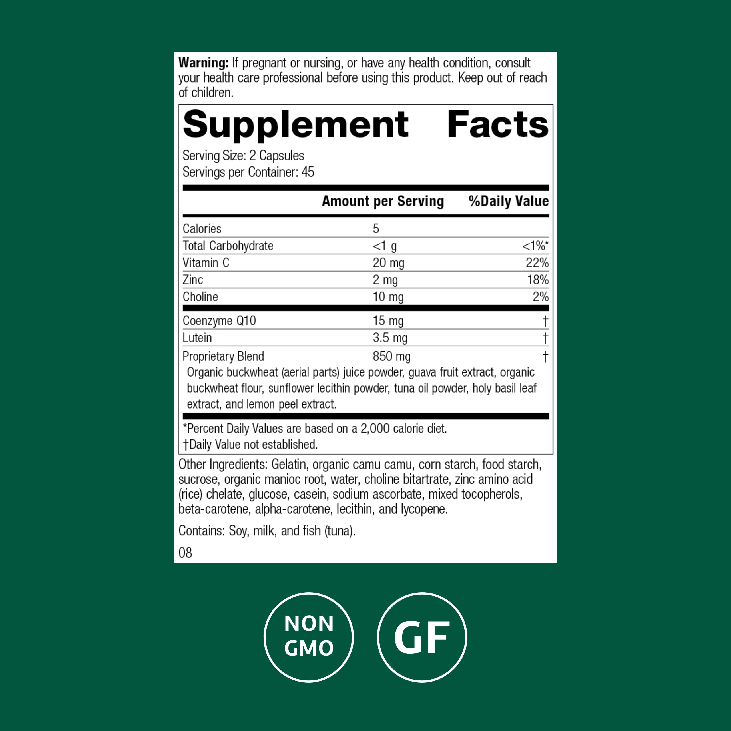 Close-up of vitamin C and zinc ingredients for skin support