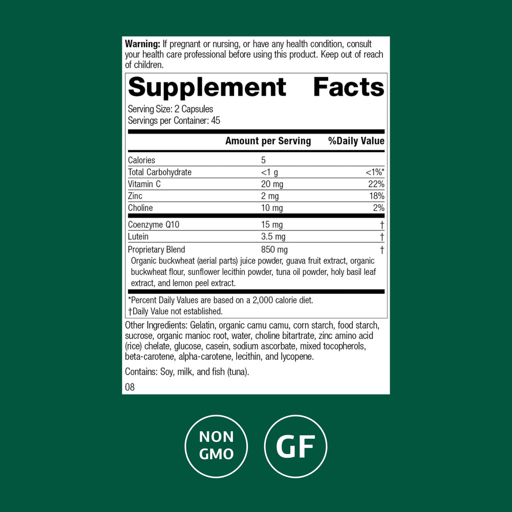 Close-up of vitamin C and zinc ingredients for skin support