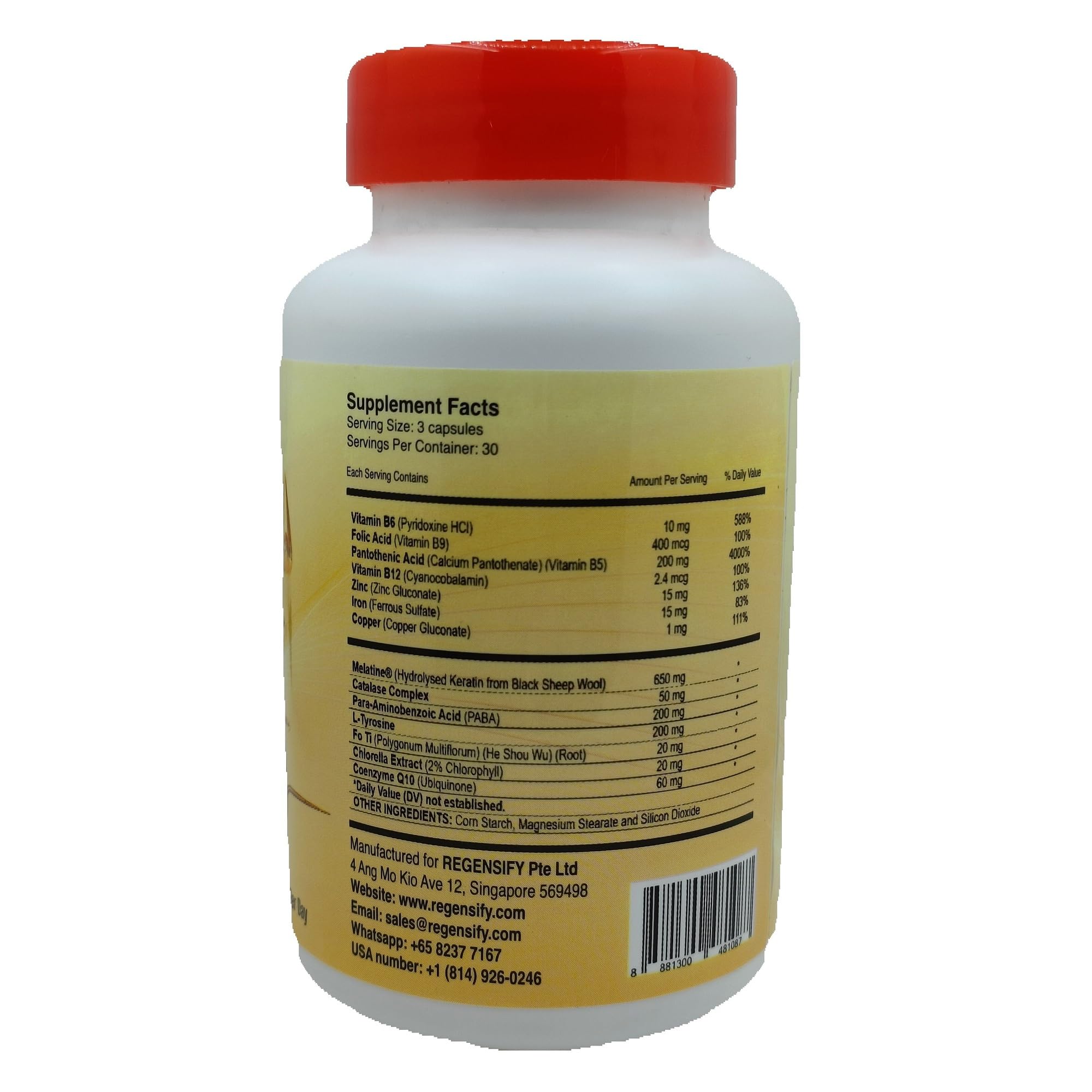 Melatine® patented hydrolysed keratin source