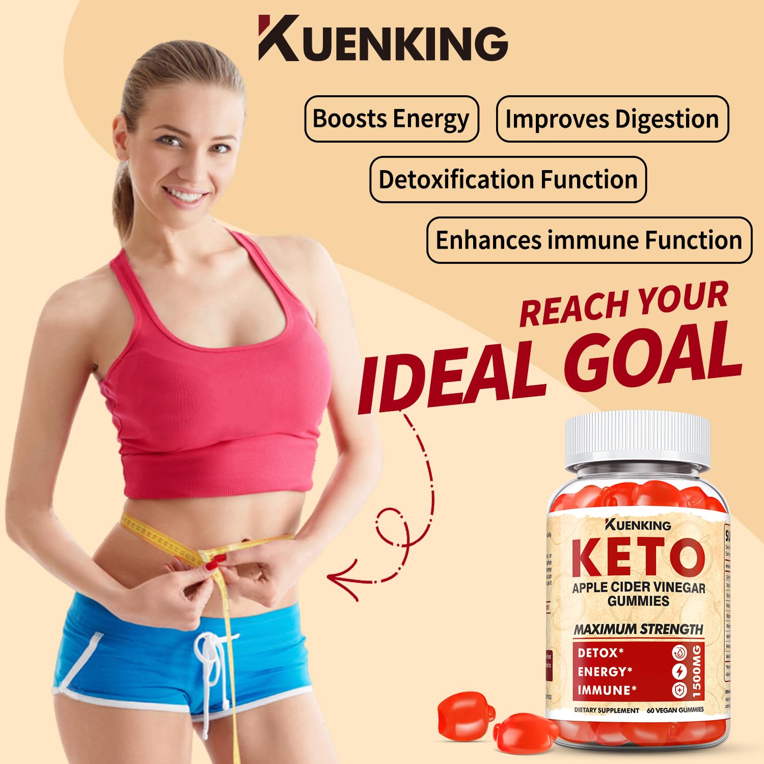 Regio Keto ACV Gummies closeup highlighting the mother essence