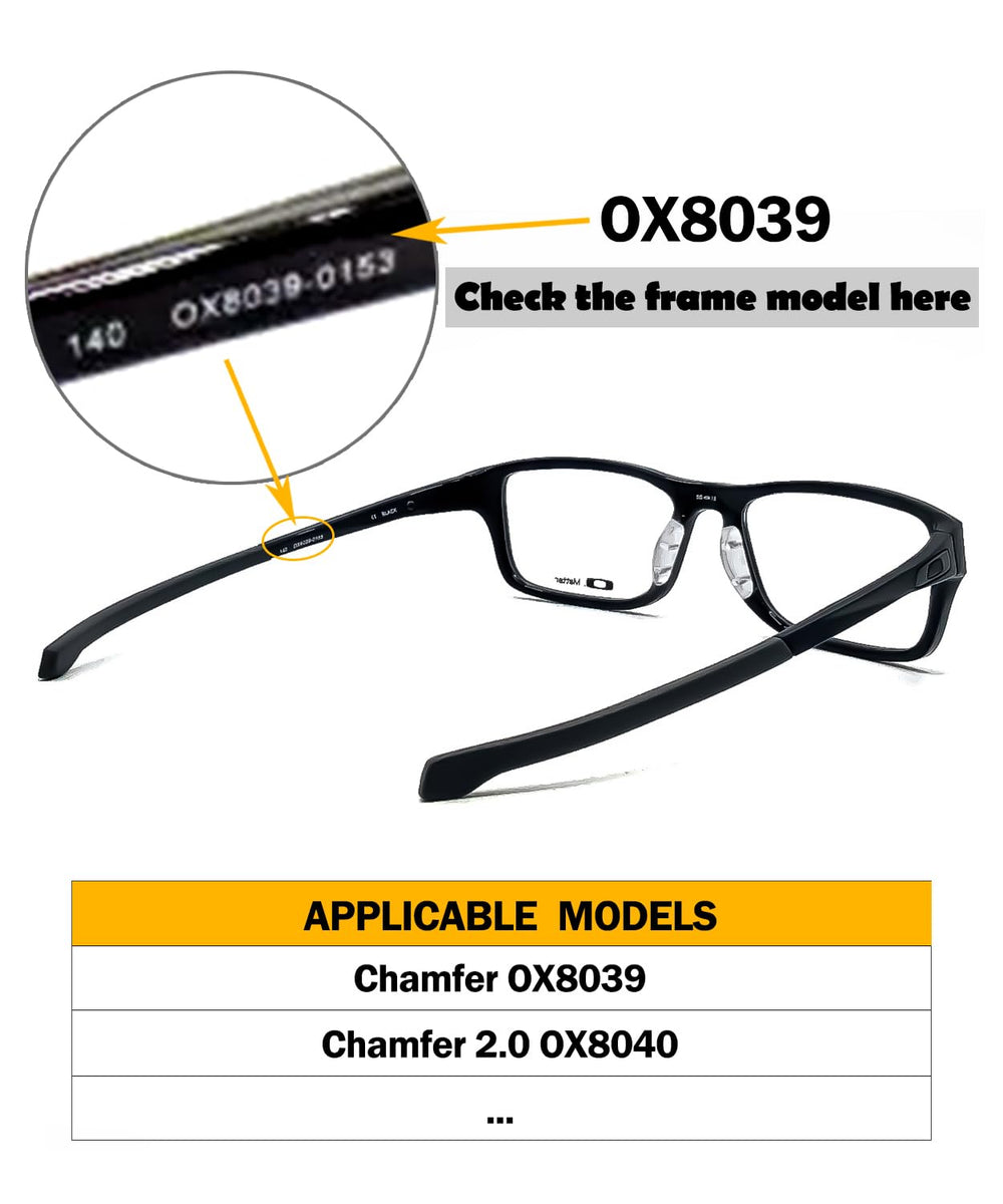 Complete regular-size nose pad set for Oakley Chamfer OX8039/OX8040/Splinter OX8077