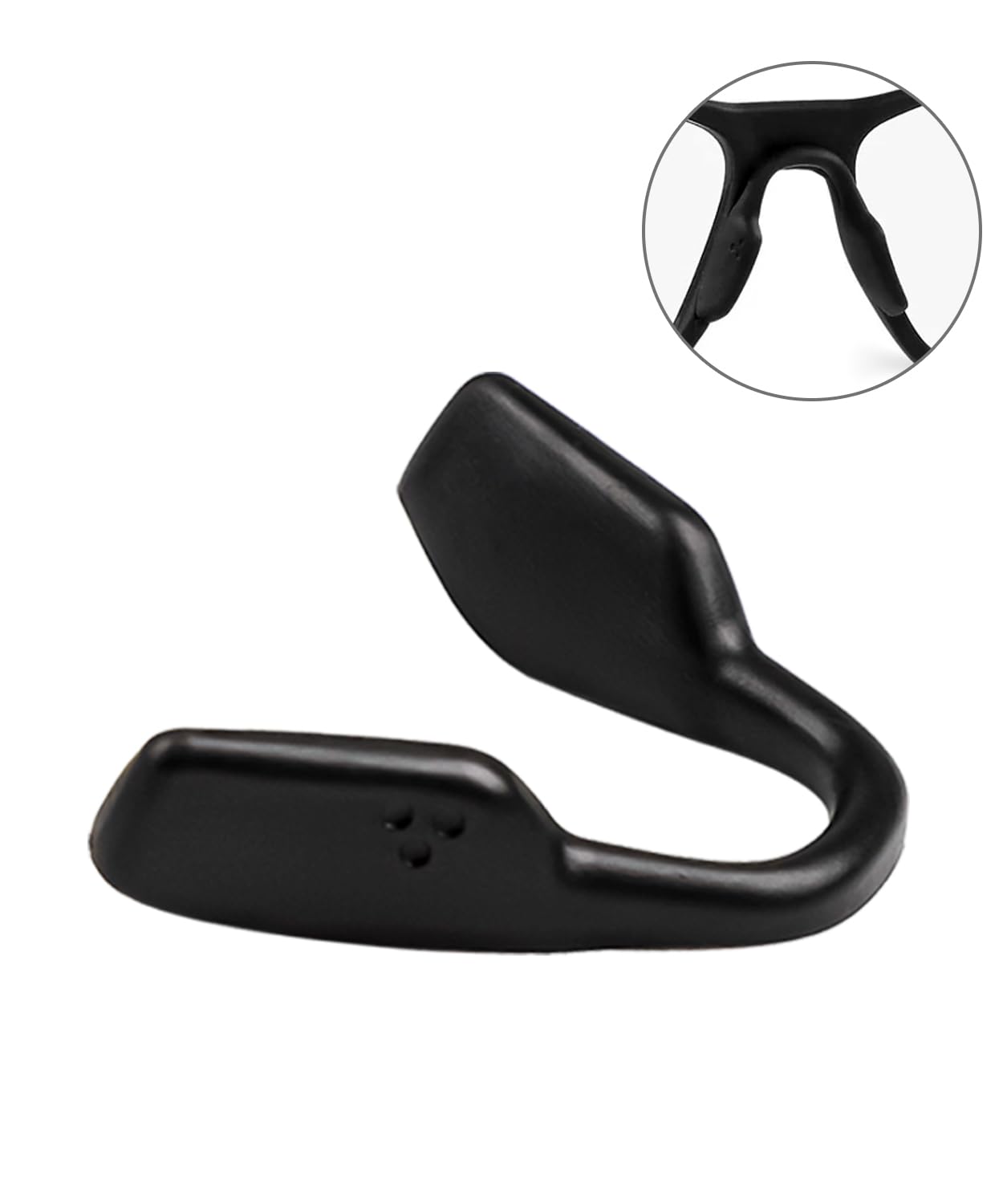 Close-up of regular size silicone nose pads for Oakley Tensile OX8170