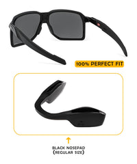 Close-up of silicone nose pad for Portal OO9446 - side angle