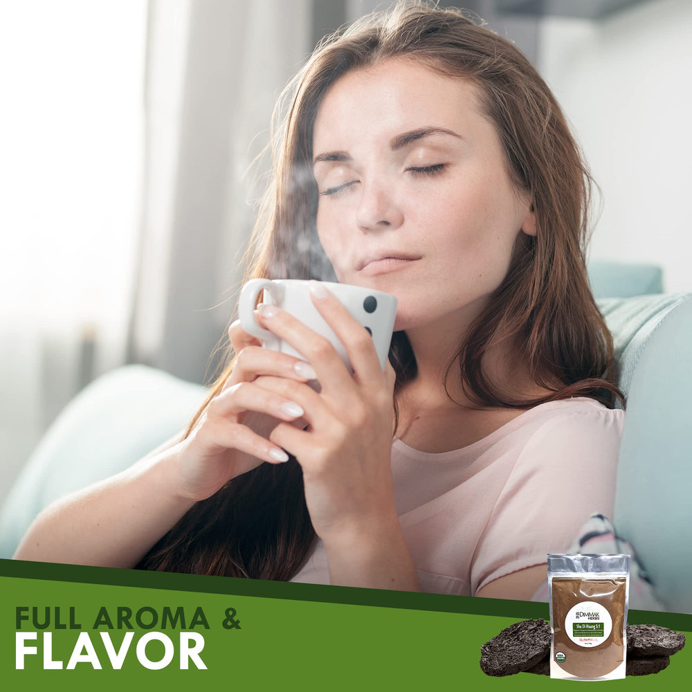 Powder added to hot water or smoothie