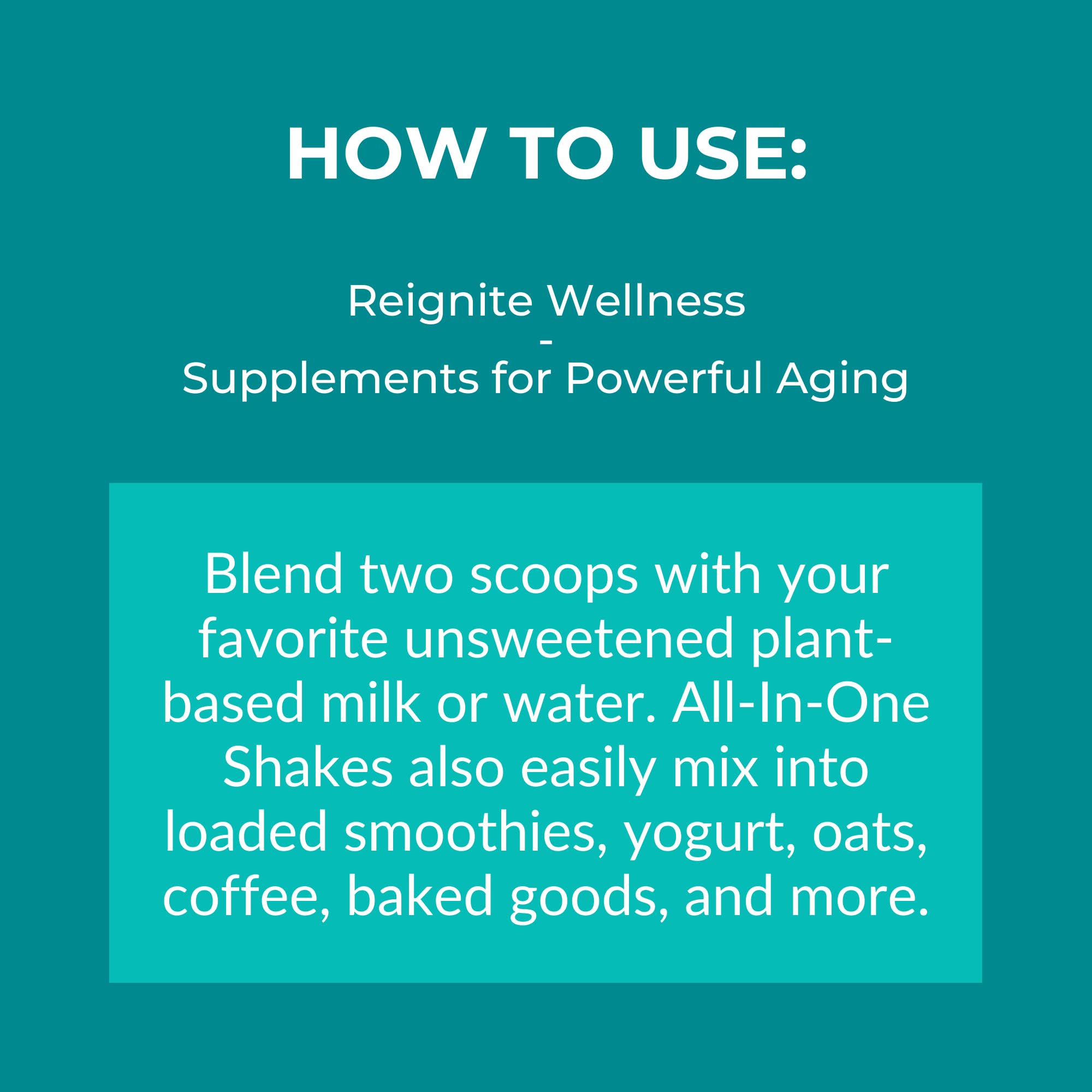 Reignite Wellness shake endorsed by JJ Virgin for mindful nutrition.