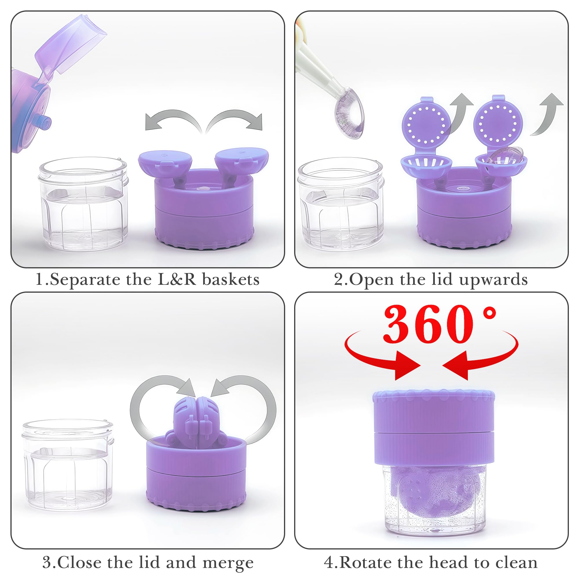 Contents: two lens cases and one manual cleaner