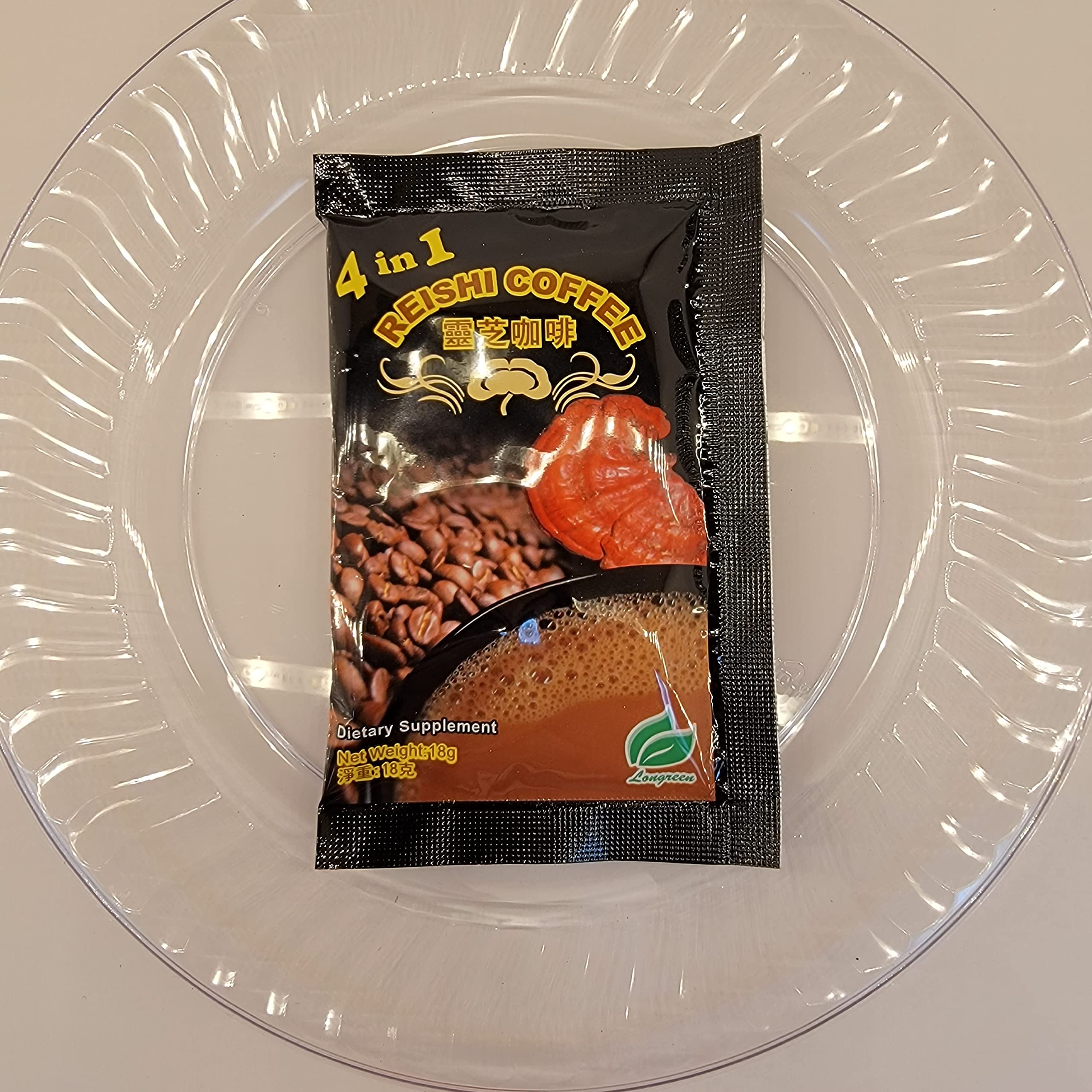 Natural ingredients label of Reishi Coffee-4in1