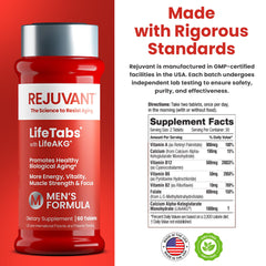 Close-up label showing 1000MG Calcium Alpha-Ketoglutarate 98% purity