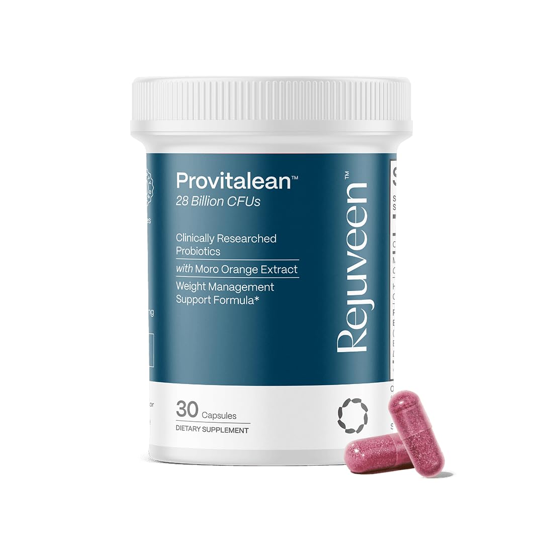 Rejuveen Provitalean metabolism bottle front for daily balance.